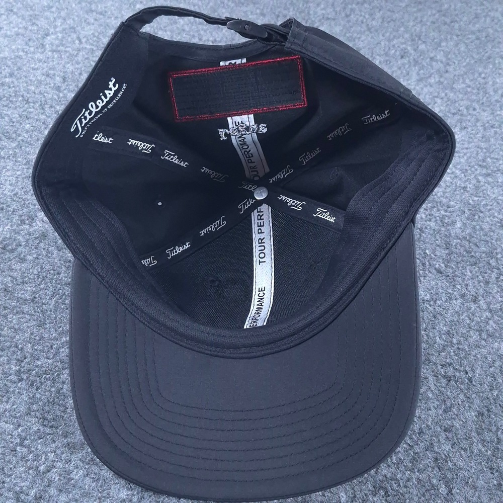 Titleist Tour Performance Golf Hat Black Adjustable FJ Pro V1 Logue Embroidery - Picture 6 of 9